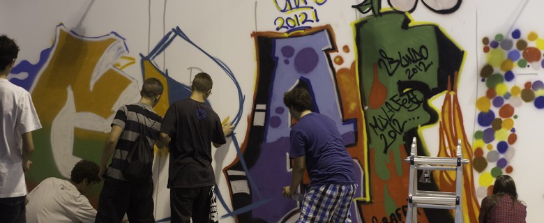 Talleres participativos de graffiti en MULAFEST 2012.